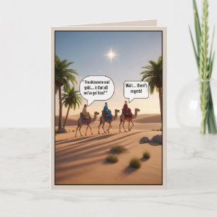 Grappige Drie Wijzen Kerstmis Kaart