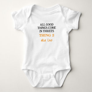 Grappige drieling outfit met naam, aangepaste unis romper