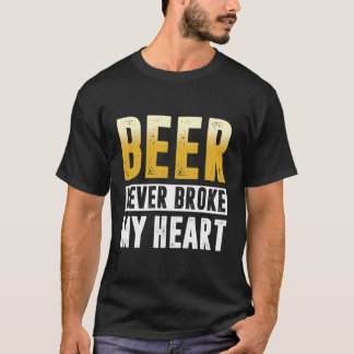 Grappige Drink Shirten Beer heeft mijn hart nooit T-shirt