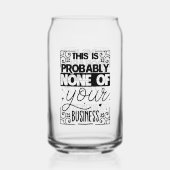 Grappige drinkende liefhebbers woordkunst blikvorm glas (Achterkant)