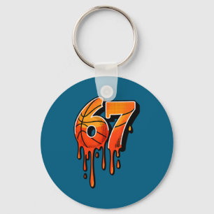 Grappige Drip Slang Basketbal Zes Ijs Zeven Crea Sleutelhanger