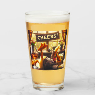 Grappige Dronken Eend Glas
