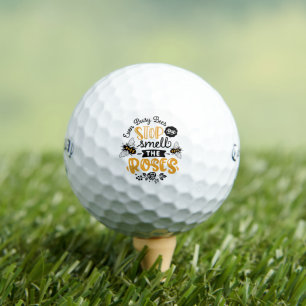 grappige drukke bijen sportliefhebbers golfballen