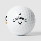 grappige drukke bijensportliefhebbers golfballen (Logo)
