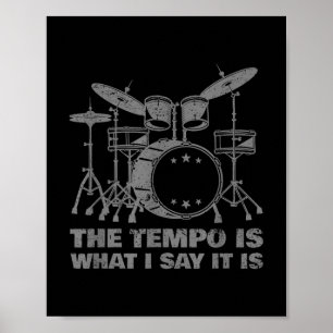 Grappige drumkunst voor mannen vrouwen drumline dr poster