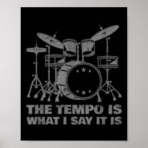 Grappige drumkunst voor mannen vrouwen drumline dr poster