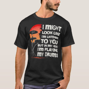 Grappige Drummer Drumline Drummen Drumstok T-shirt