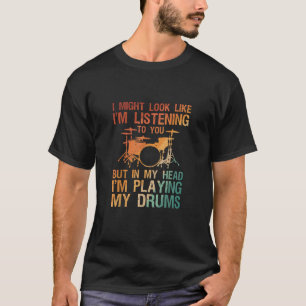 Grappige Drummer Kunst Voor Mannen Vrouwen Drumspe T-shirt