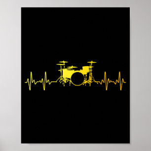 Grappige Drummer Kunst Voor Mannen Vrouwen Kindere Poster