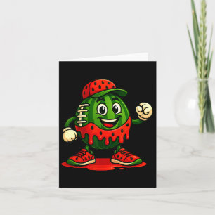 Grappige Druppelende Watermeloen Football Watermel Kaart