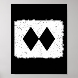 Grappige Dubbele Zwarte Diamanten Ski Snowboard Sk Poster