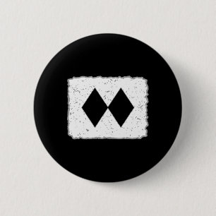 Grappige Dubbele Zwarte Diamanten Ski Snowboard Sk Ronde Button 5,7 Cm