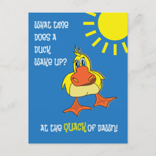 Grappige Duck Riddle voor Kinderen Briefkaart
