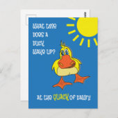 Grappige Duck Riddle voor Kinderen Briefkaart (Voorkant / Achterkant)