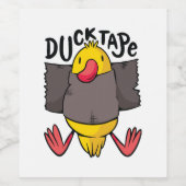 Grappige Duck Tape Wijn Etiket (Enkel label)
