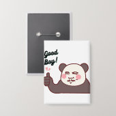 Grappige Duim Omhoog Panda Meme Button (Voorkant / Achterkant)