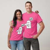 Grappige duimen omlaag spook schreeuwen van afkeur t-shirt (Unisex)