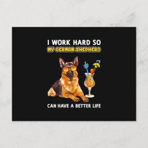 grappige Duitse herder cadeaus Duitse herder liefh Uitnodiging Briefkaart