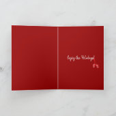 Grappige Duitse Herder Kerstmis Feestdagen Kaart (Binnen)