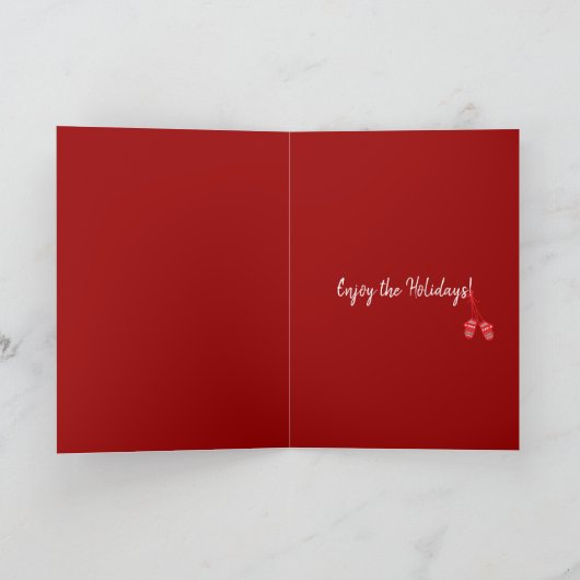 Grappige Duitse Herder Kerstmis Feestdagen Kaart (Binnen)