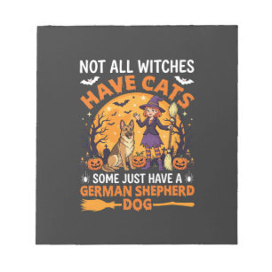 Grappige Duitse Herders Halloween Heksen Hond Notitieblok