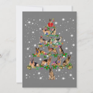 Grappige Duitse Herders Kerstboom Decoratie Orname Kaart