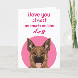 Grappige Duitse Herdershond Valentijnskaart Feestdagen Kaart