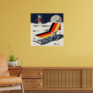 Grappige Duitse vlag Poster