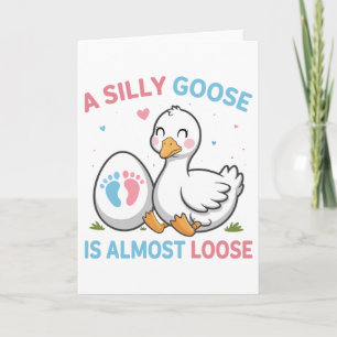 Grappige Dwaze Gans Graetingskaart Cute Meme Kaa Kaart