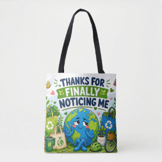 Grappige Earth Day Eco Grafiek Draagtas