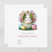 Grappige Easter Egg Hunt: Bunny Save The Date (Voorkant / Achterkant)
