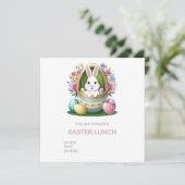 Grappige Easter Egg Hunt: Bunny Save The Date (Staand voorkant)