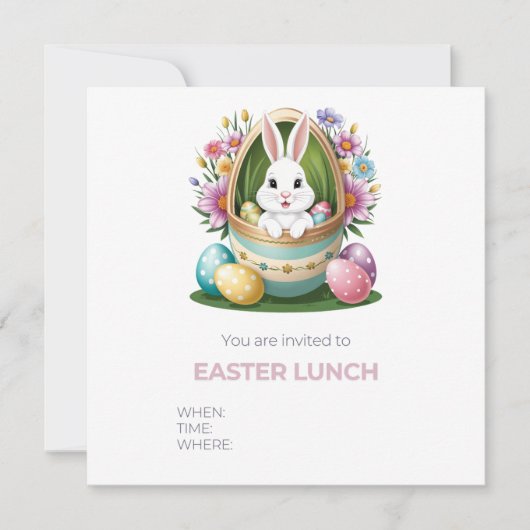 Grappige Easter Egg Hunt: Bunny Save The Date (Voorkant)