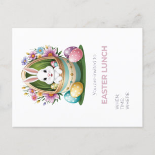 Grappige Easter Egg Hunt: Bunny Uitnodiging Briefkaart