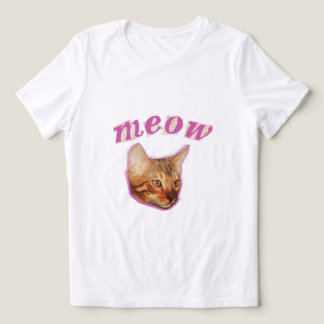 Grappige Echte Kat - "Meow" Meme Design - Hilarisc Tri-Blend Shirt