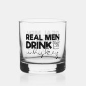 Grappige echte mannen drink whisky glas (Achterkant)