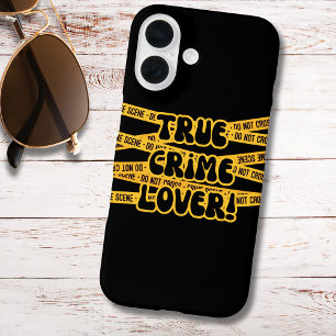 Grappige echte misdaadliefhebber iPhone 16 hoesje