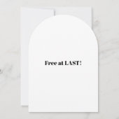 Grappige echtscheiding eindelijk gratis kaart (Achterkant)