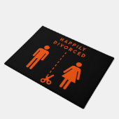 Grappige echtscheiding geschenk deur mat (Schuin)