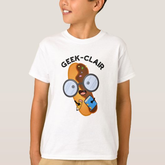 Grappige Eclair-clair grap-pun T-shirt (Voorkant)