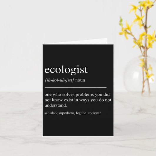Grappige Ecoloog Definitie Ecologie Milieu P Kaart (Gele Bloem)