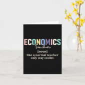 Grappige Economieleraar Definitie Retro Terug naar Kaart (Gele Bloem)