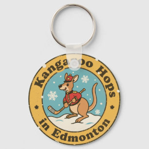 Grappige Edmonton Kangoeroe Hockey Sleutelhanger