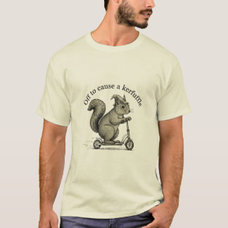 Grappige eekhoorn op scooter Toverhoed Af om herri T-shirt