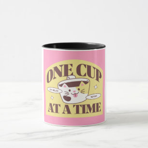 Grappige "Eén Beker per Keer" Kattenmok - Cute Kit Mok