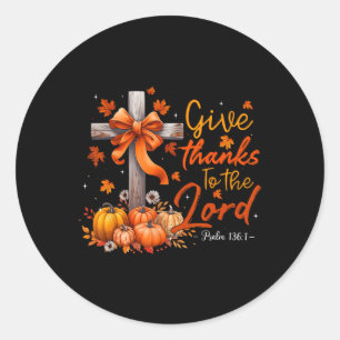 Grappige Eén Dankbare Mama Rommelige Knot Herfst D Ronde Sticker