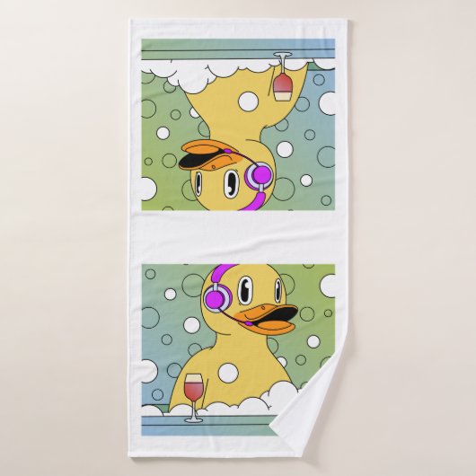 Grappige eend badhanddoek (Badhanddoek)