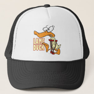 grappige eend-cartoon trucker pet