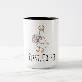 Grappige Eend "Eerste Koffie" Mok – Mooie Morgen K