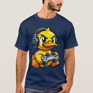 Grappige Eend Gamer Videospellen Jongens Meisjes v T-shirt